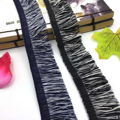 China 3.5cm Cotton Viable Thin Wholesale Lace Decoration Fringe Tassel Sewing Trim for sale