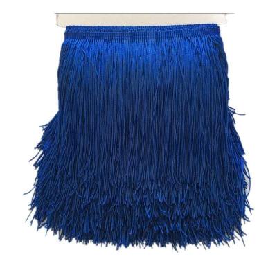 China 10 15 20 30 Cm Long Polyester Tassel Strap Factory Multicolor Braided Tassels Lace Up For Latin Dance Costumes for sale