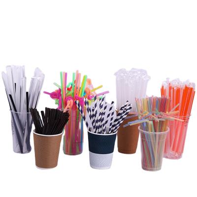 China Disposable Wholesale Disposable Colorful Plastic Straw For Juice for sale