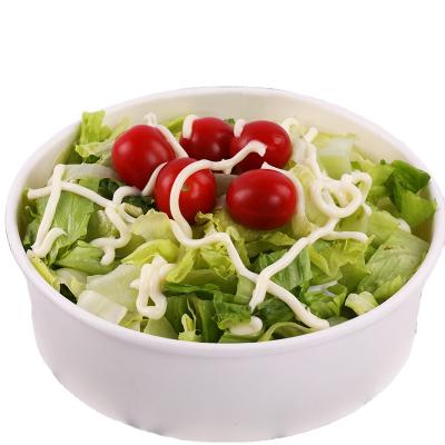 China Disposable Good Quality Disposable Paper Salad Bowl With Clear Lids for sale