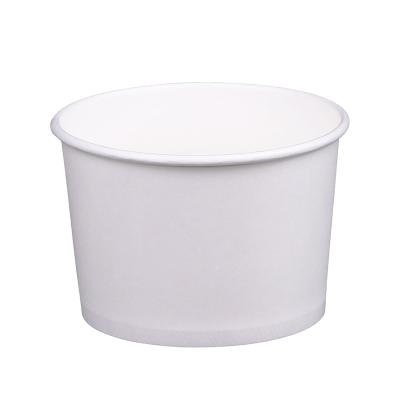 China Biodegradable 12oz Soup Bowl White Paper Pla Coated And Pla Coated Custom Printed Paper Bowl Plant Fiber for sale