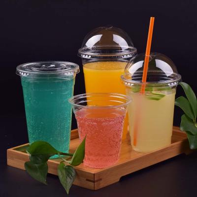 China Biodegradable Logo Printed PLA Biodegradable Disposable Plastic Cup For Juice for sale