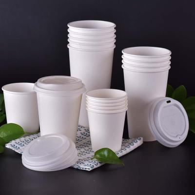 China Disposable custom logo printed single wall plastic eco-friendly biodegradable paper cup for coffee for sale