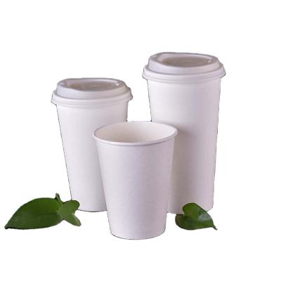 China Biodegradable Custom Logo Printed PLA Lined Paper Cups And Coffee Cup Biodegradable Paper 12oz 90mm for sale