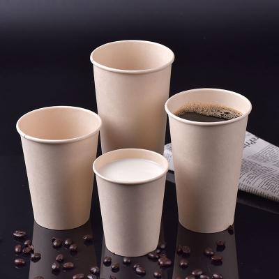 China Disposable Logo Printed Paper Pulp Biodegradable Bamboo Coffee Cup With PLA Lids for sale