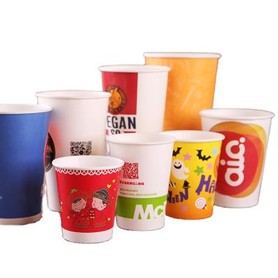 China Disposable Coke Cold Custom Cup 16oz Paper Kraft Paper Cups For Hot Cold Drinking for sale