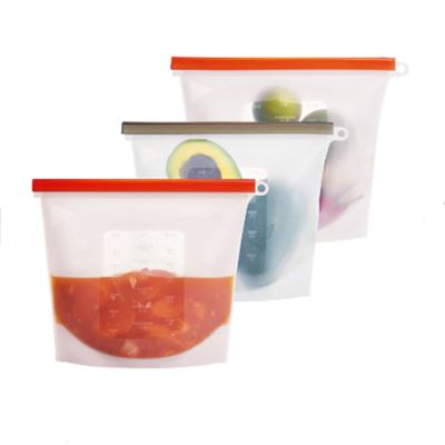 China Reusable Silicone Food Bag Silicone Food Storage Bag Disposable Silicone Food Bag for sale