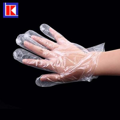 China Kitchen Disposable Transparent HDPE Waterproof/Clean/Food Contact Grade/Good To Open/PE Plastic Gloves for sale