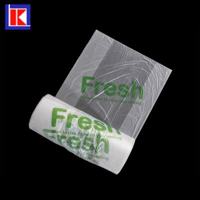 China Disposable Plastic Roll Product Roll Bag For Food Supermarket With Logo Label for sale