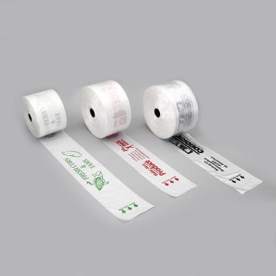 China Custom 100% Disposable Biodegradable Clear Perforated Plastic Product Bag Roll for sale