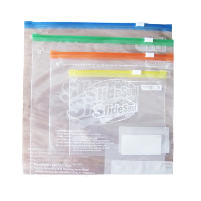 China Disposable Transparent Zipper Lock Pouch Zipper Holder Clear Food Storage Plastic Bag for sale