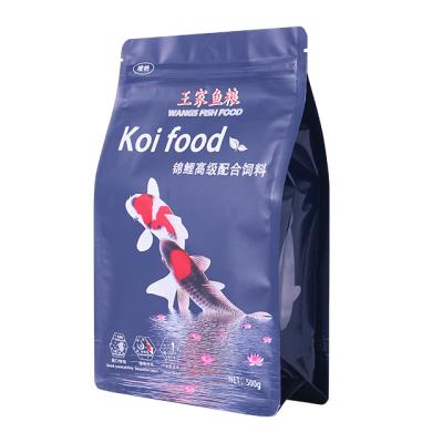 China Pet Food Packaging Moisture Proof Back Up Resealable Plastic Fish Feed Food Packaging Zipper Bags for sale