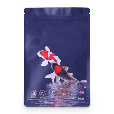 China Customized moisture proof printing fish food stand up pouch packaging printing koi food bag for sale