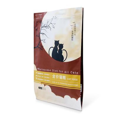 China Custom Biodegradable Resealable Heat Seal Moisture Proof Aluminum Foil Dry Cat Food 30 Pound Bag for sale