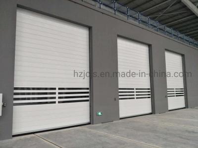 China 0.8-1.5 mm Curtain Red High Speed Rolling Rapid Roll up Fast Roller Shutter Security Door for sale