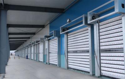 China Customizable Aluminum Alloy Rapid Roll up Fast Roller Shutter Security Warehouse Door for sale