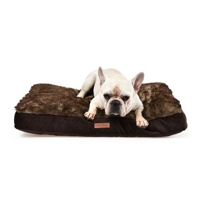 China New Winter Washable Removable Faux Fur Luxury Warm Plush Cat Dog Pet Bed Cushion Viable for sale