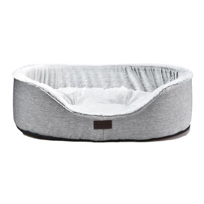 China New Comfot Luxury PV Sustainable Warm Plush Designer Petstar Oval Dog Pet Sofa Bed for sale