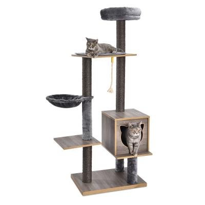 China Petstar Viable Cat House Solid Wood Elegant Luxury High Quality Wholesale Cat Tree for sale