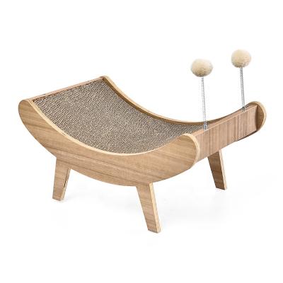 China New Viable Game Cat Corrugated Paper Board Pet Kitten Furniture Bed Tree Wood Cat Scratcher for sale