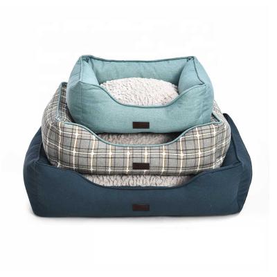 China Removable Cover China Factory Customize Polyester Home Fabric Textile Hot Pet Cat Dog Bed for sale