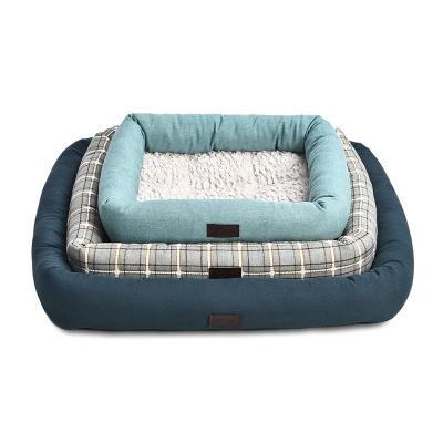 China Custom Home Fabric Breathable Cat Dog Pet Bed Cushion Warm Textile Polyester for sale