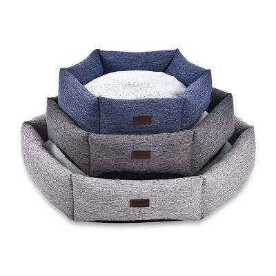 China Hexagonal Imitation Canvas Fabric Cat Dog Pet Bed Jacquard Petstar Home Textile Soft Comfortable Warm Viable Style for sale