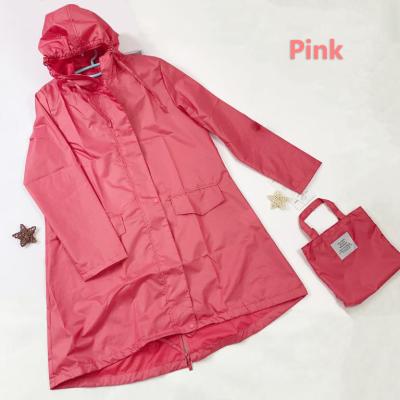 China Bachelorette Rainwear Raincoats For Women Fashion Adult Increasing Long Version Raincoat Breathable Raincoat Cute Anorak Pongee Fabric for sale