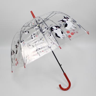 China CLASSIC most popular straight handle dog design umbrella dome plastic automatic open cheap upright umbrella from cloth j for sale