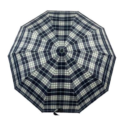 China Hot Selling New Design Traditional Folding Umbrella High Quality Lattice Style Automatic Windproof Black Lattice for sale