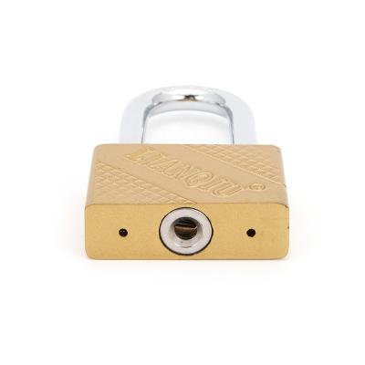 China Iron Hardened Brass Padlock With Key 70 Mm Long Shackle Square Shape Padlock Padlock Padlock Padlock for sale