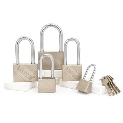 China Cheap And Popular Anti-Cut High Quality Brass Padlock 50 Mm High Security Long Matt Square Shape Shackle Padlock for sale