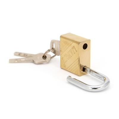 China Double Iron Access Padlock Anti-Cut Anti Theft Snag Device Vane Key Square Shape Padlock 70mm Short for sale