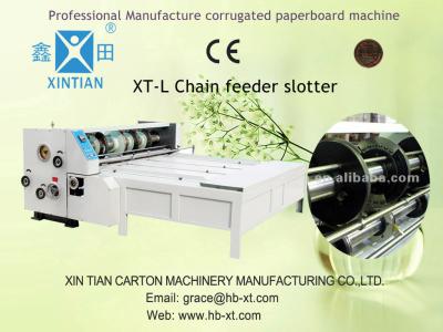 China Semi Auto Cardboard Box Making Machine With Chain Feeding For Normal Shape Box for sale