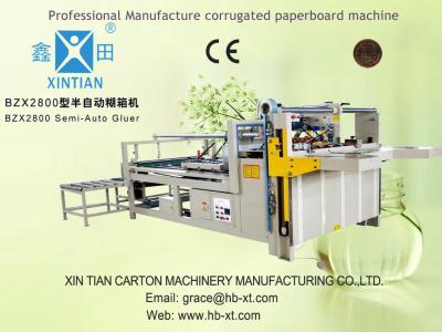 Chine Machine de Gluer de dossier de boîte de carton Semi-Automatique pour le papier ondulé à vendre