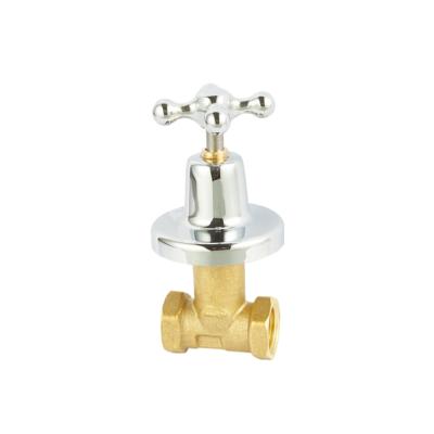 China General Standard Brass Concealed Stop Valve With Handle for sale