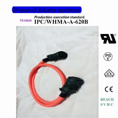 China Conector circular de MS3106A-24-11P 9PIN o chicote de fios servo do fio à venda