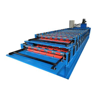 China CE approved metal roof roll forming machine TR 6 TR7 1200 mm feed width customized roll forming machine en venta