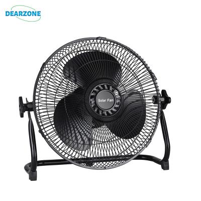 China China Home Solar Power System 12inch DC Fan Indoor and Outdoor Solar Automatic Solar Fan Electric Collapsible Rechargeable Fan with Solar Battery for sale