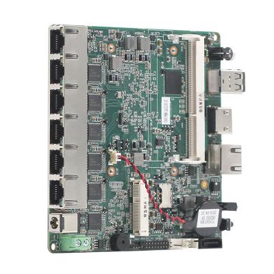 China Mini pc motherboard J1900 msata mainboard DDR3 2 USB 6 LAN ports RJ45 mini PCIe port EMMC computer desktop motherboard for sale