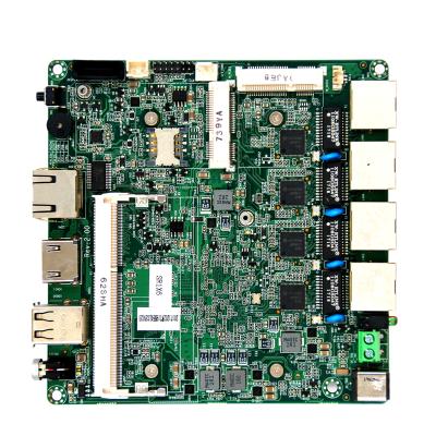 China Desktop Mini Desktop Nano Motherboard DDR3 2 USB 4 PCIe J1900 J1800 CPU Mini LAN RJ45 Ports RJ45 Port EMMC PCB Board for sale