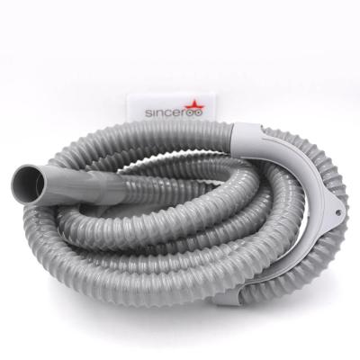 China Washing machine pp washing machine drain hose with strip connectors, flexible drain hose SWDH12 for sale