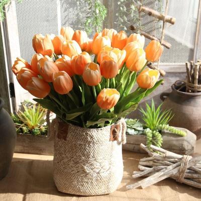 China Real Touch Tulip Artificial Flower Hot Selling Latex Real Touch Grain Natural PU Branch Wholesale Latex Flower For Wedding for sale