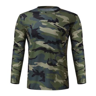 China - thin sleeve - parride long knitted suitable camouflage casual support - collar cotton autumn youth tactics t-shirt for sale