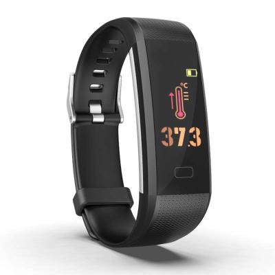 China Touch Screen Best Sell Social Distance Tracker With Body Temperature Smart Wristband Social Distancer Alarm Vibration for sale