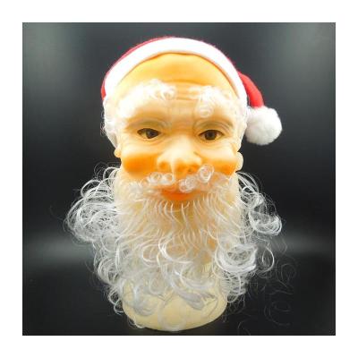 China Santa Claus Hat Head Cover Christmas Headwear Halloween Eco-Friendly Dress Latex Mask Costume Up Supplies Performance Prop for sale