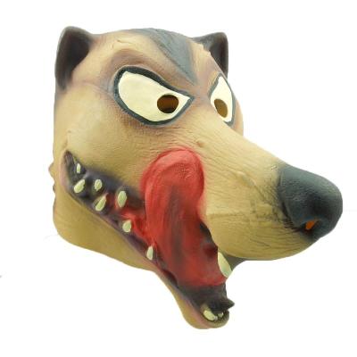 China Halloween Cosplay Eco-friendly Animal Headgear Dog Head Mask Evil Tongue Out Animal Headgear Masquerade Party Props Cosplay Anime Latex Mask for sale