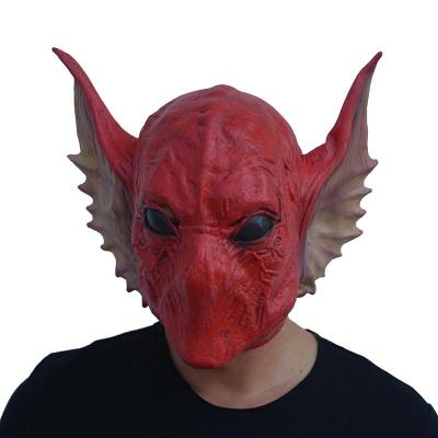 China Eco-Friendly Red Alien Scary Headgear Ghost Movie TV Funny Masquerade Party Props Cosplay Anime Cartoon Latex Mask for sale