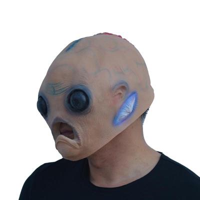 China Alien Ghost Headgear UFO Latex Mask Sci-Fi Movie Beast Eco-Friendly Theme Props Cosplay Horror Ghost Mask Halloween Party Delicate Mask for sale