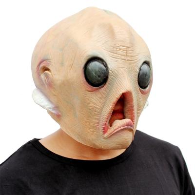 China Realistic Latex Alien Mask Halloween Animal Head Party Masks Deluxe Halloween Costume Novelty Alien Costume for sale